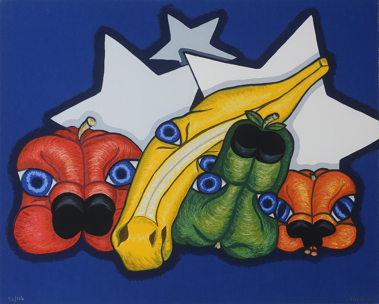 CAROLINE AF UGGLAS. Färglitografi, signerad och daterad 2001 samt numrerad 82/106.