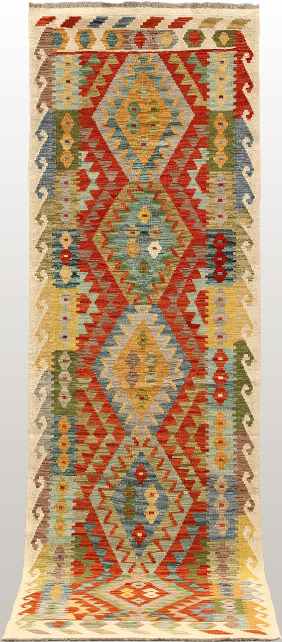 ORIENT CARPET. Kelim Classic Design Gallery Model. 294x84 cm.