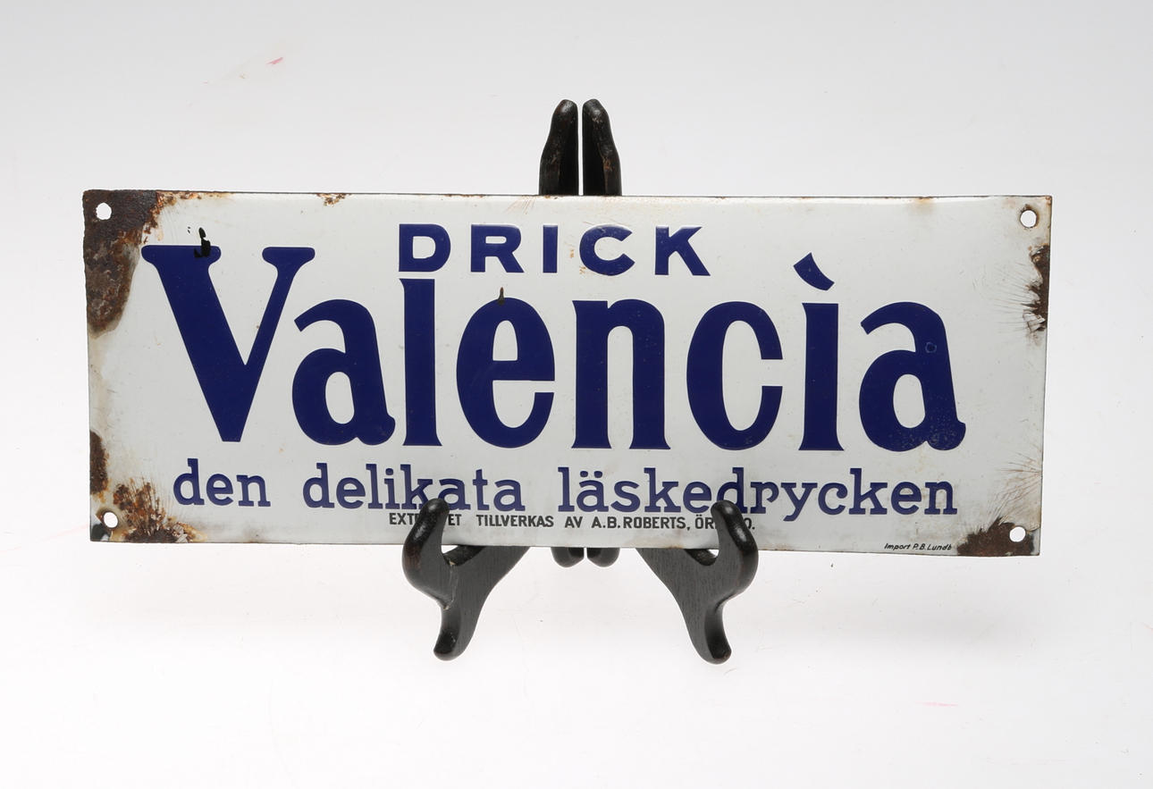 EMALJSKYLT, plåt, Valencia, 1900-talets mitt.