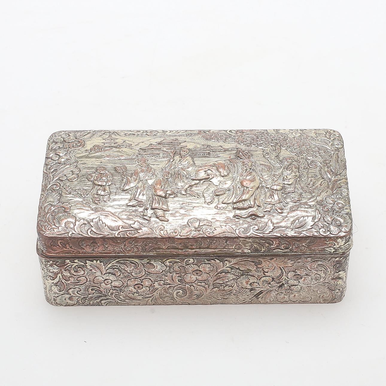 SMYCKESKRIN, silverpläterad metall, Japan, 1900-tal.