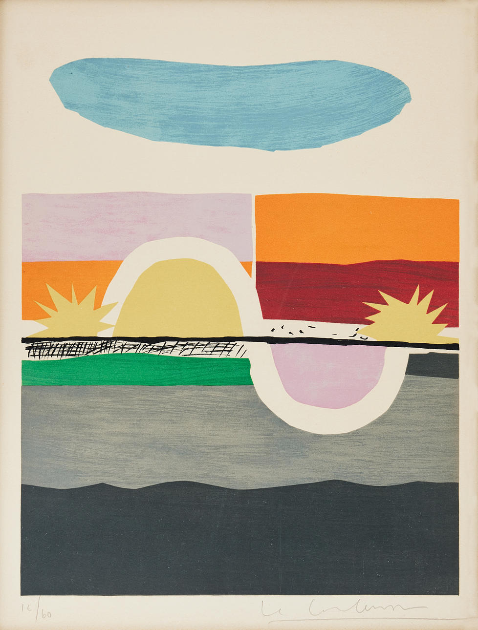 LE CORBUSIER (SWITZERLAND/FRANCE, 1887-1965). Five prints from "Poème de l'angle droit".