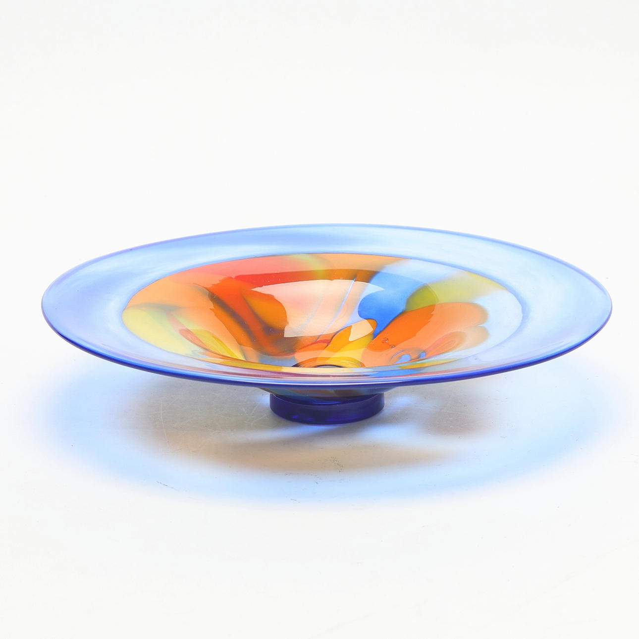 BOWL. Glass, indistinctly signed.