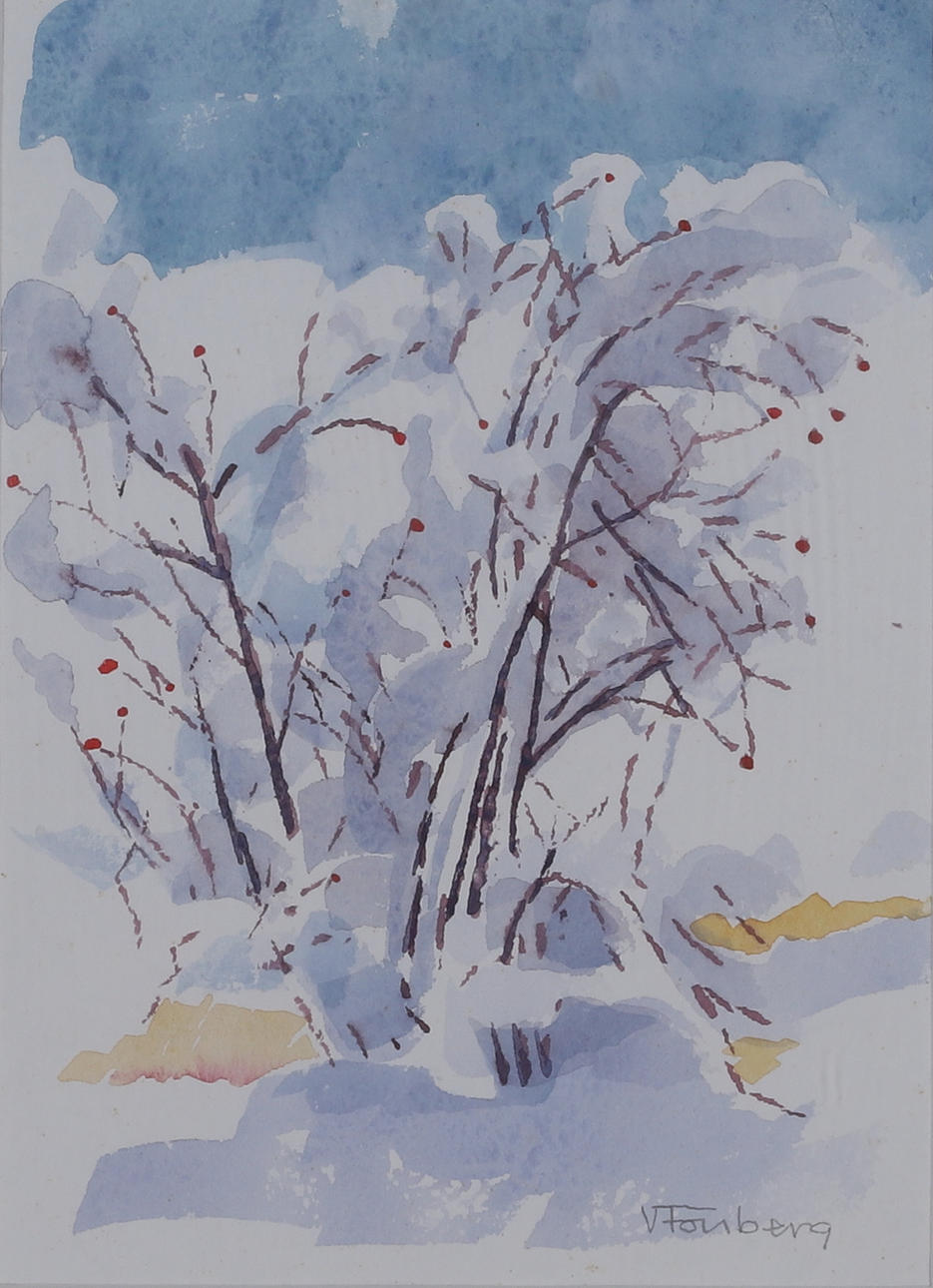 VIKING FORSBERG. watercolor, signed.