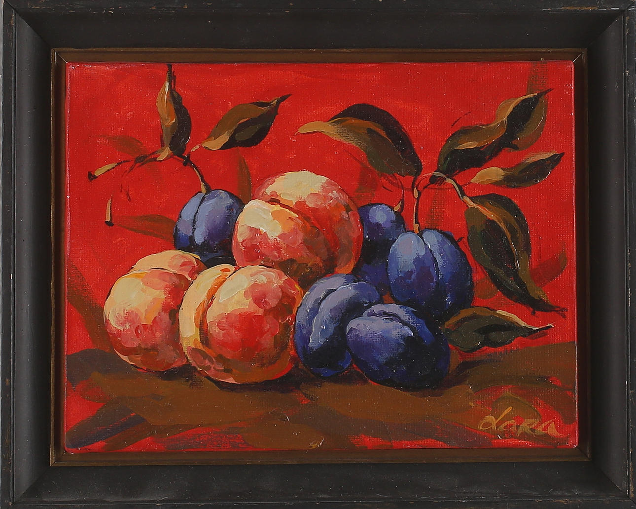 LARA SIMONOF. Persikor och Plommon, akryl på duk, signerad samt daterad -08.