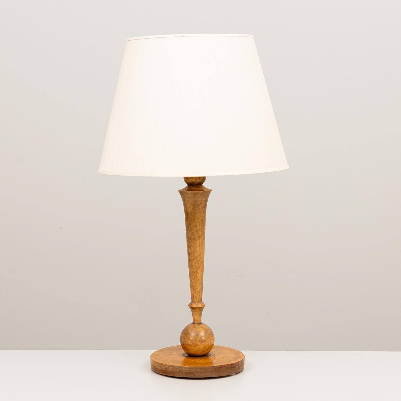 A Swedish modern birch table lamp, 1940s.