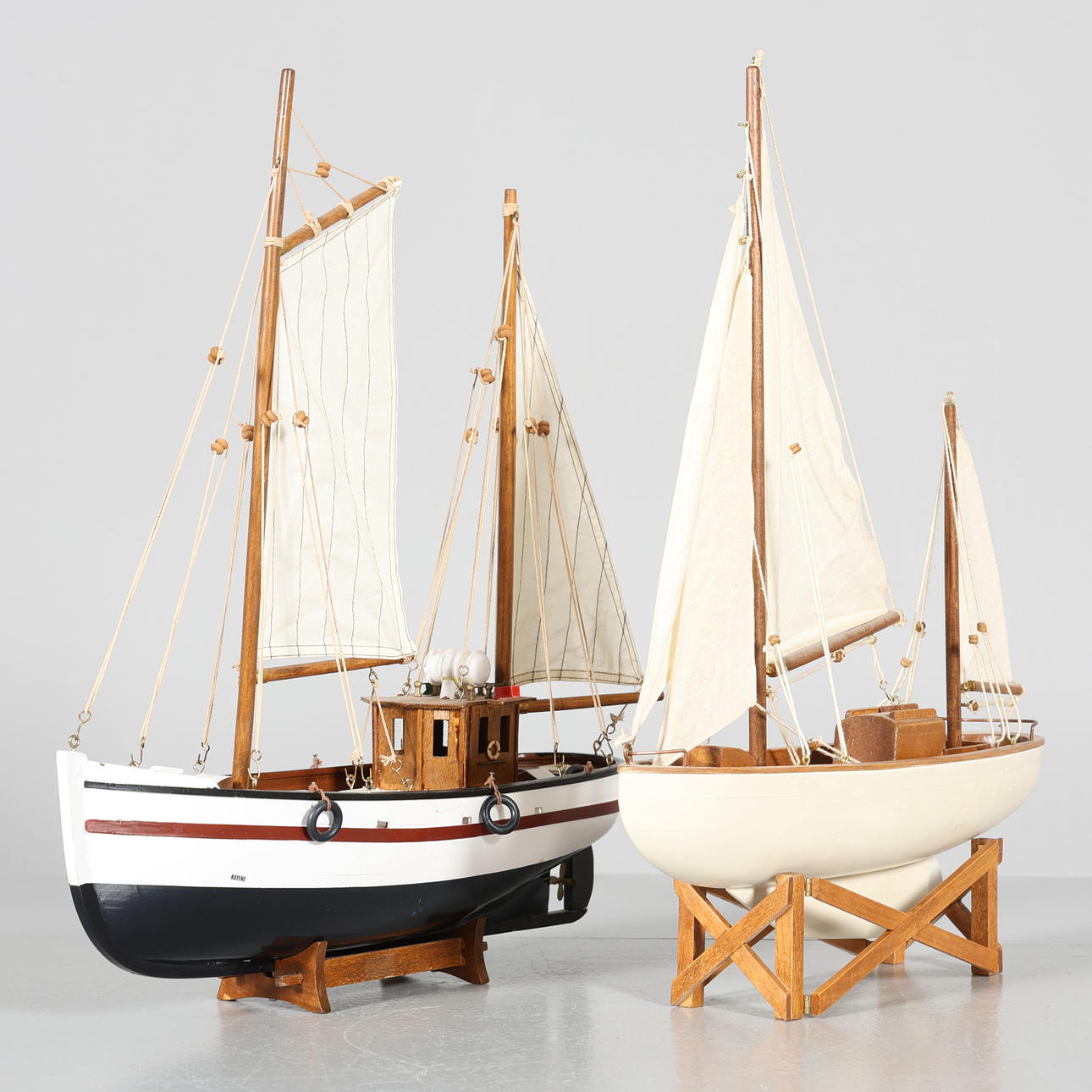 MODEL BOATS, 2 pieces.