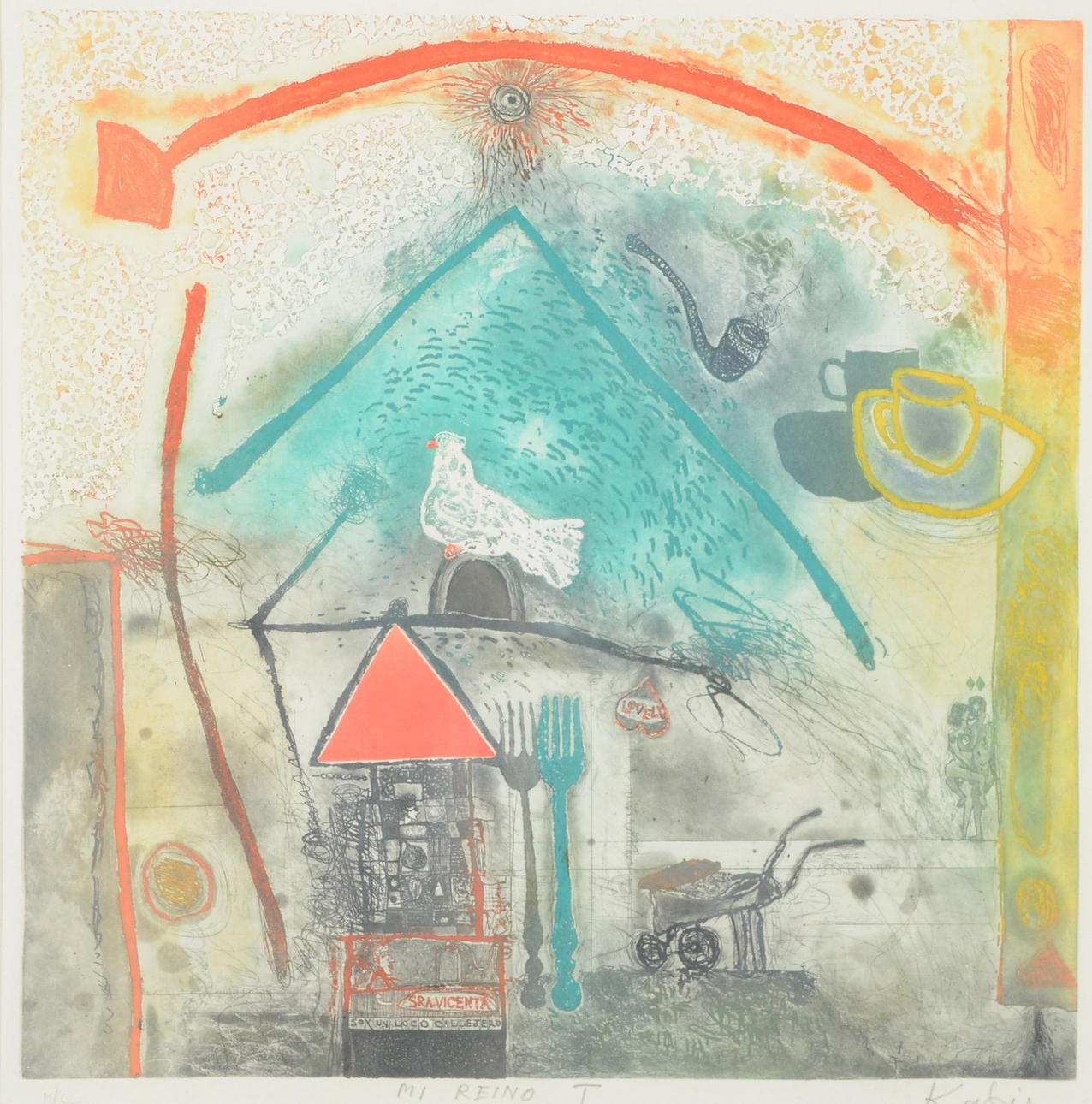 KABIR SHAHID. Color etching.