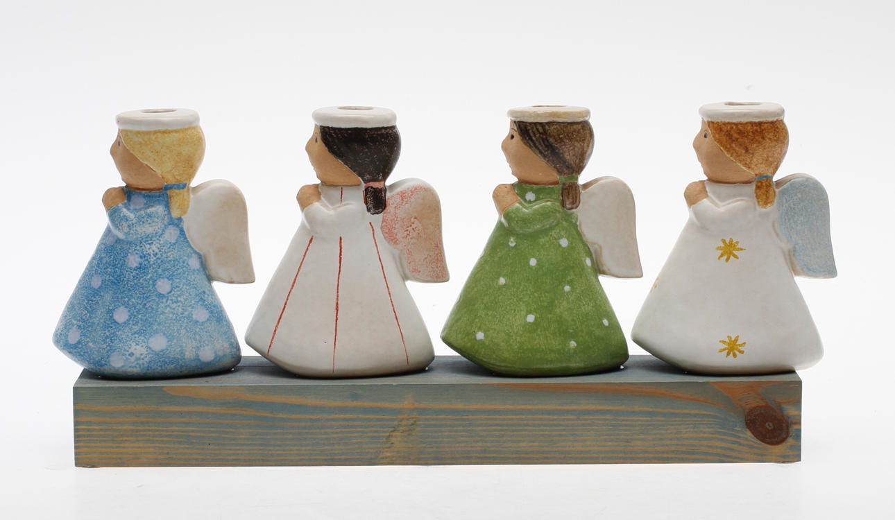 ADVENTSLJUSSTAKE, stengods, Lisa Larson, K-Studion Gustavsberg, sign.