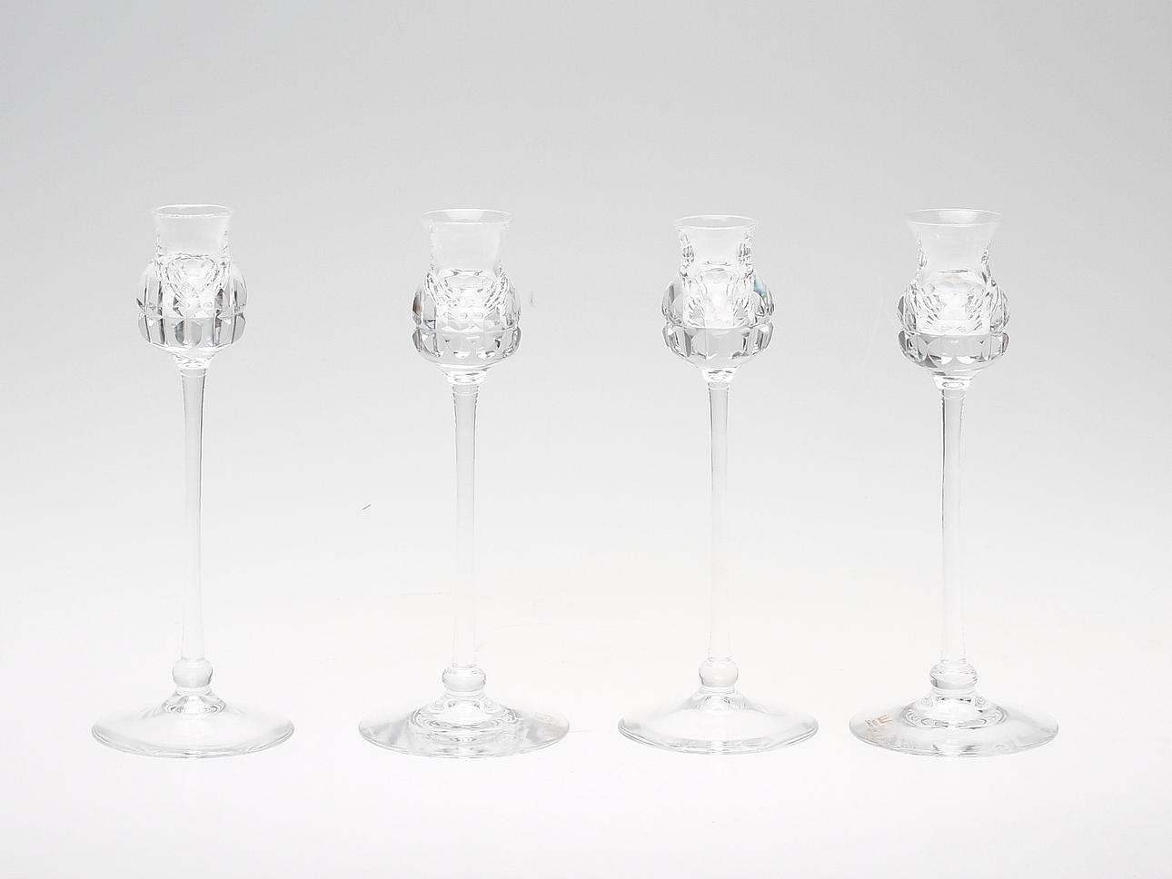 LJUSSTAKAR, 4 st, glas, "Prince", Göran Wärff, signerade.