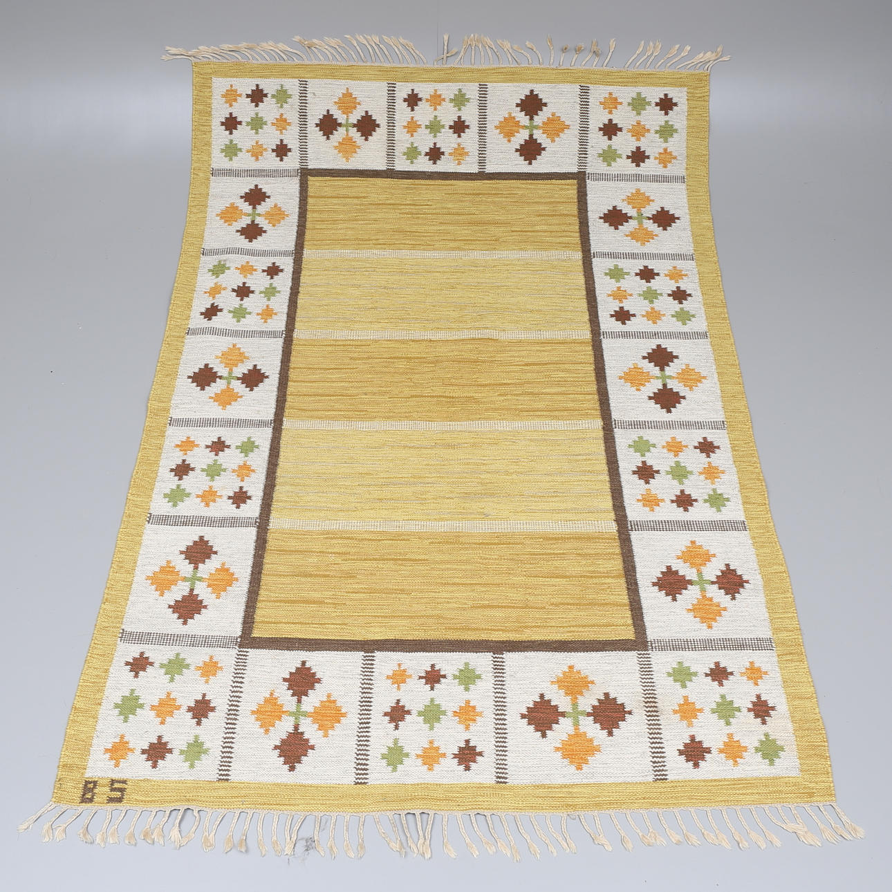 BIRGITTA SÖDERGREN. Matta, röllakan, signerad BS, 245 x 170 cm.