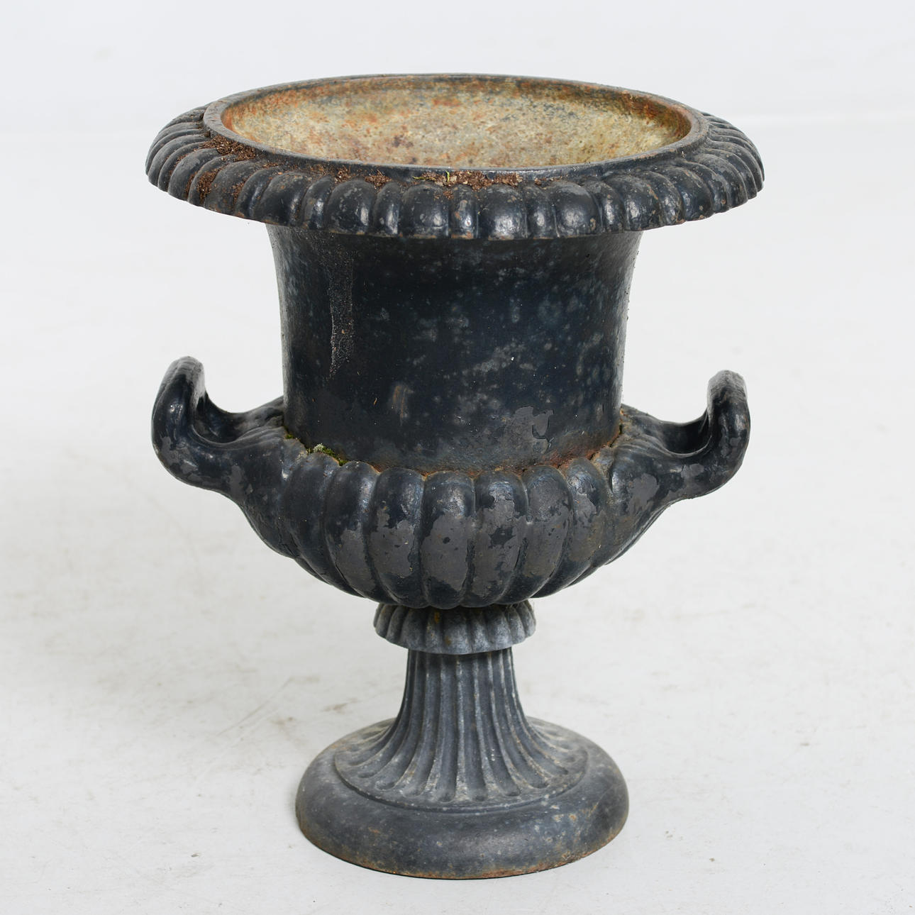 A Gustavian style cast iron garden urn, 20th century.