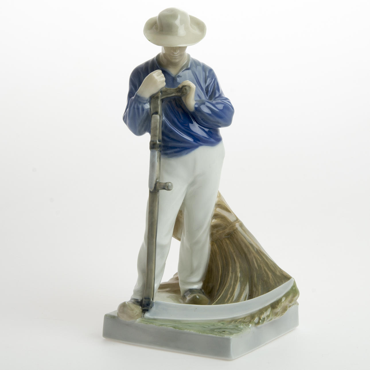 FIGUR, svin, landmand, Royal Copenhagen, Danmark.