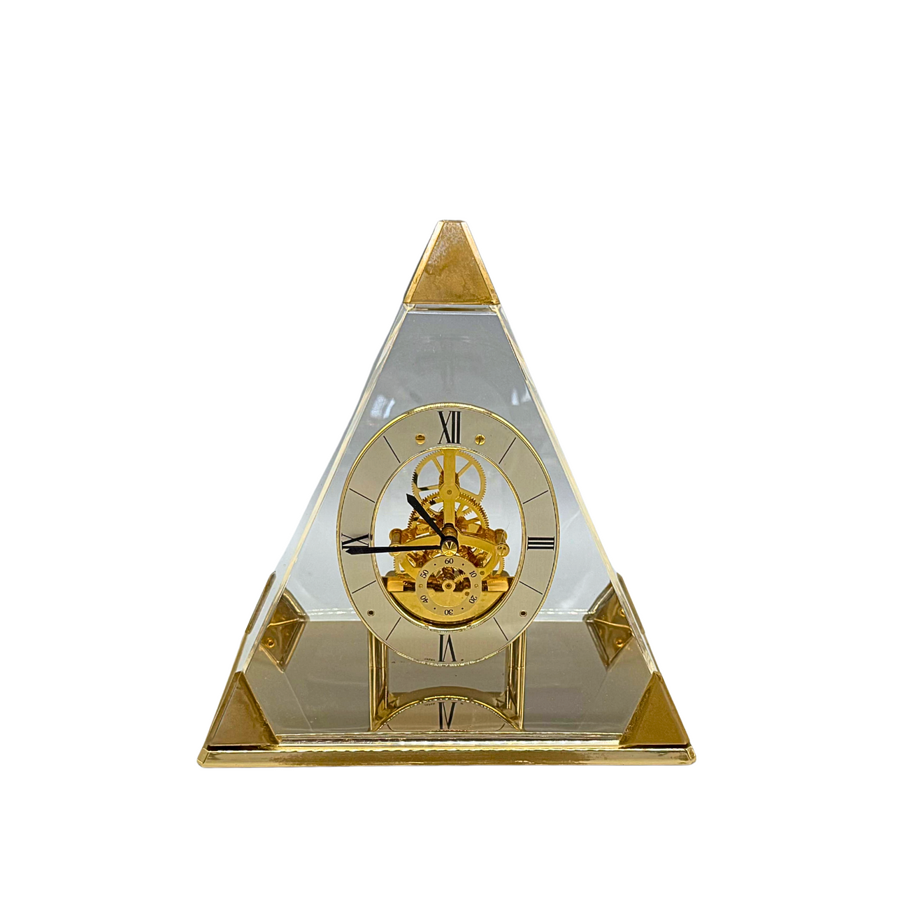 SEIKO QUARTZ TABLE CLOCK, JAPAN, PYRAMID.
