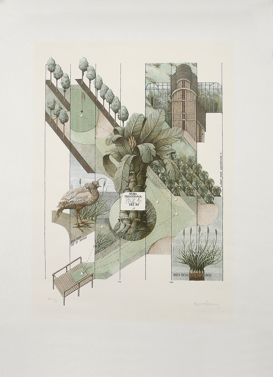 BENGT BÖCKMAN. Golfmotiv, färglitografi, signerad och märkt EA x/xx.