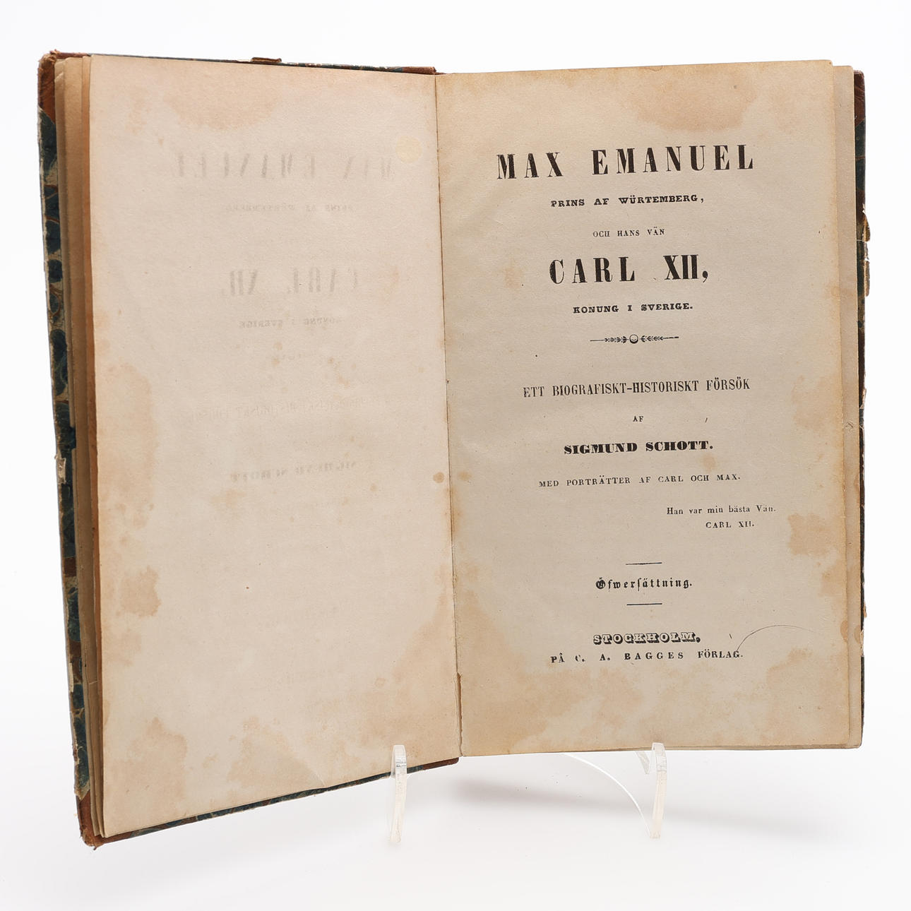 KARL XII. SIMON SCHOTTS MAX EMANUEL, PRINS AV WÜRTEMBERG OCH HANS VÄN ...
