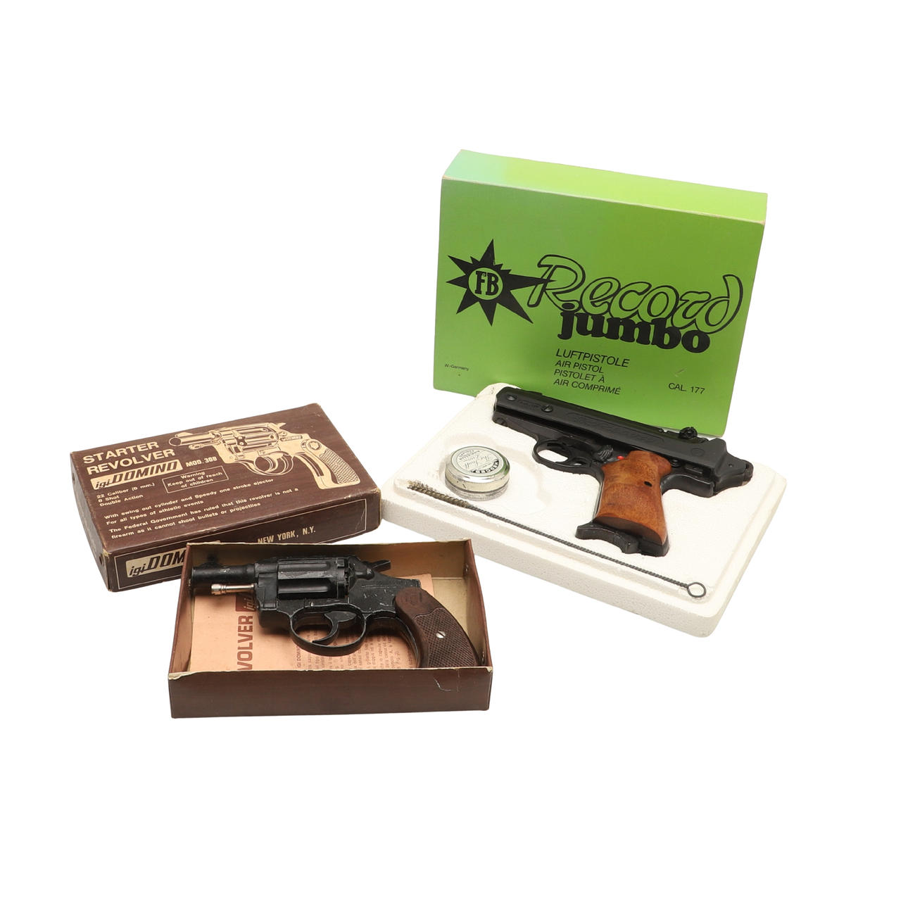BOXED AIR PISTOL & STARTER PISTOL.