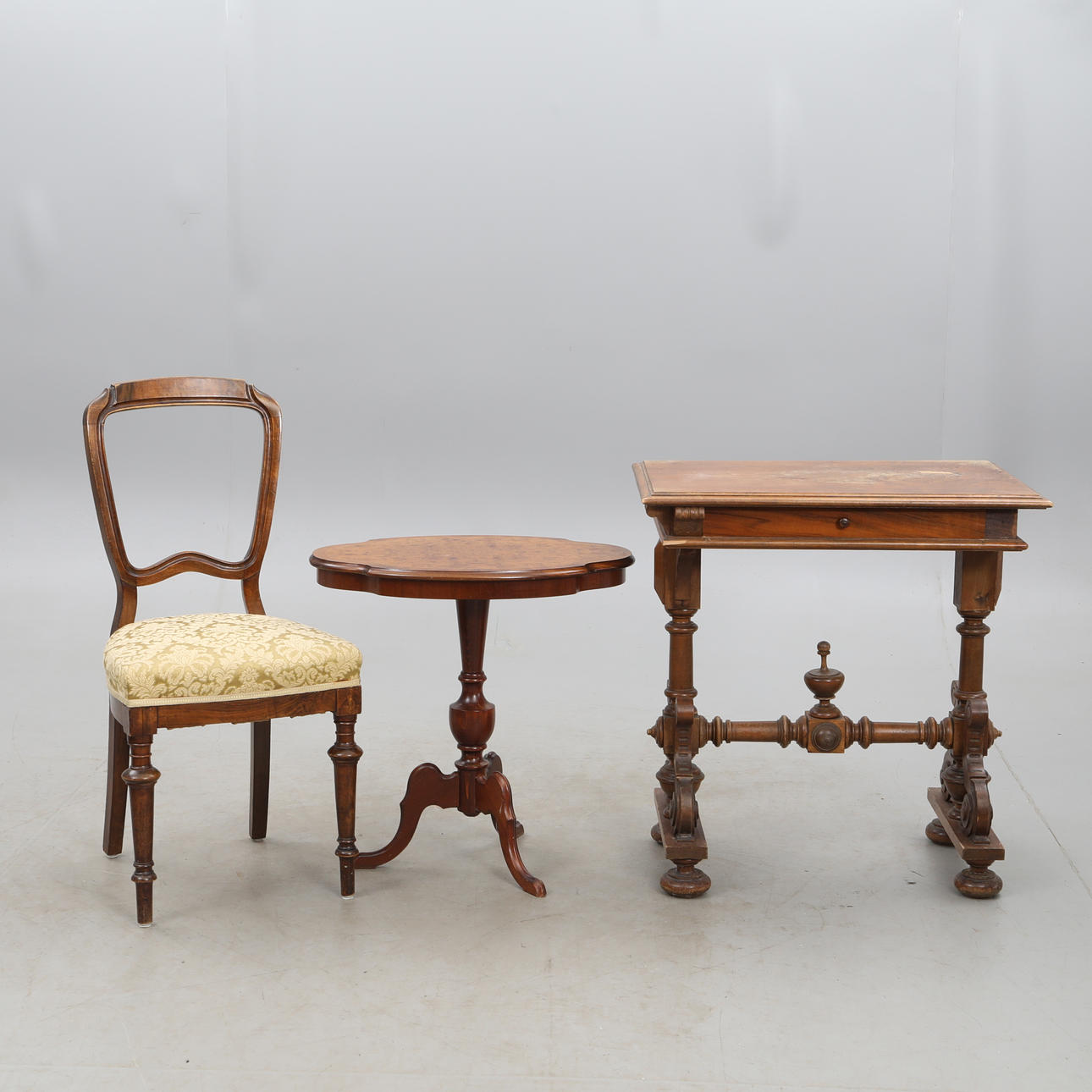 PILLAR table, chair and sewing table.