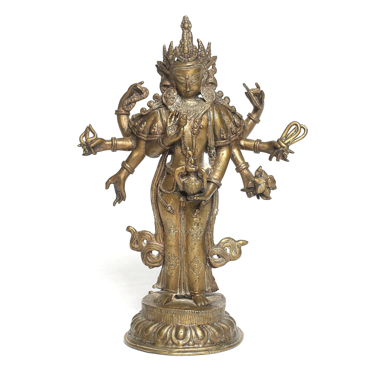 FIGURIN, brons, hinduisk, Durga, Indien, 1900-tal.