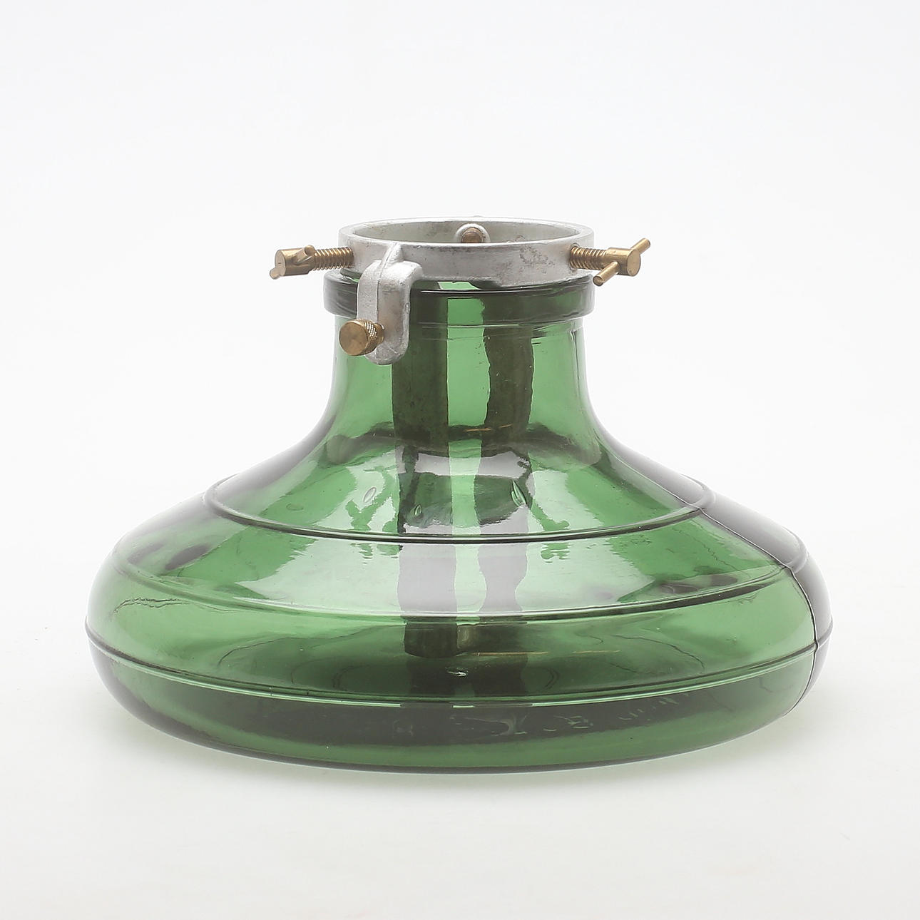 JULGRANSFOT, grön glasmassa, 1900-tal.