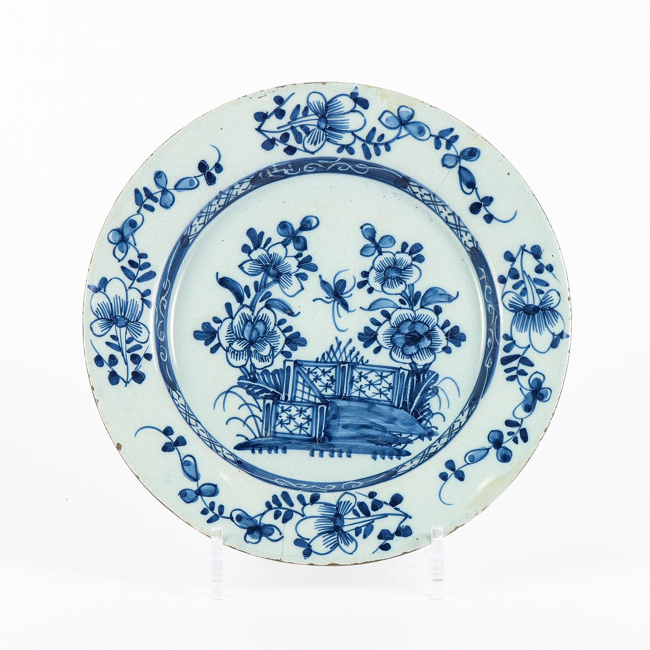 A plate, earthenware, 1700/19th century, Europe.