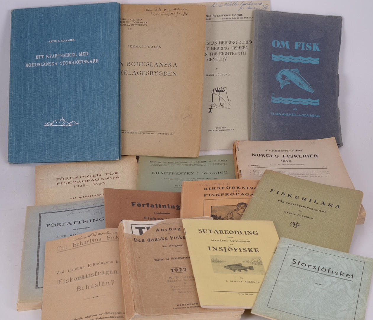 HAVSFISKE, SKAGERACK. 15 volymer 1898-1971.