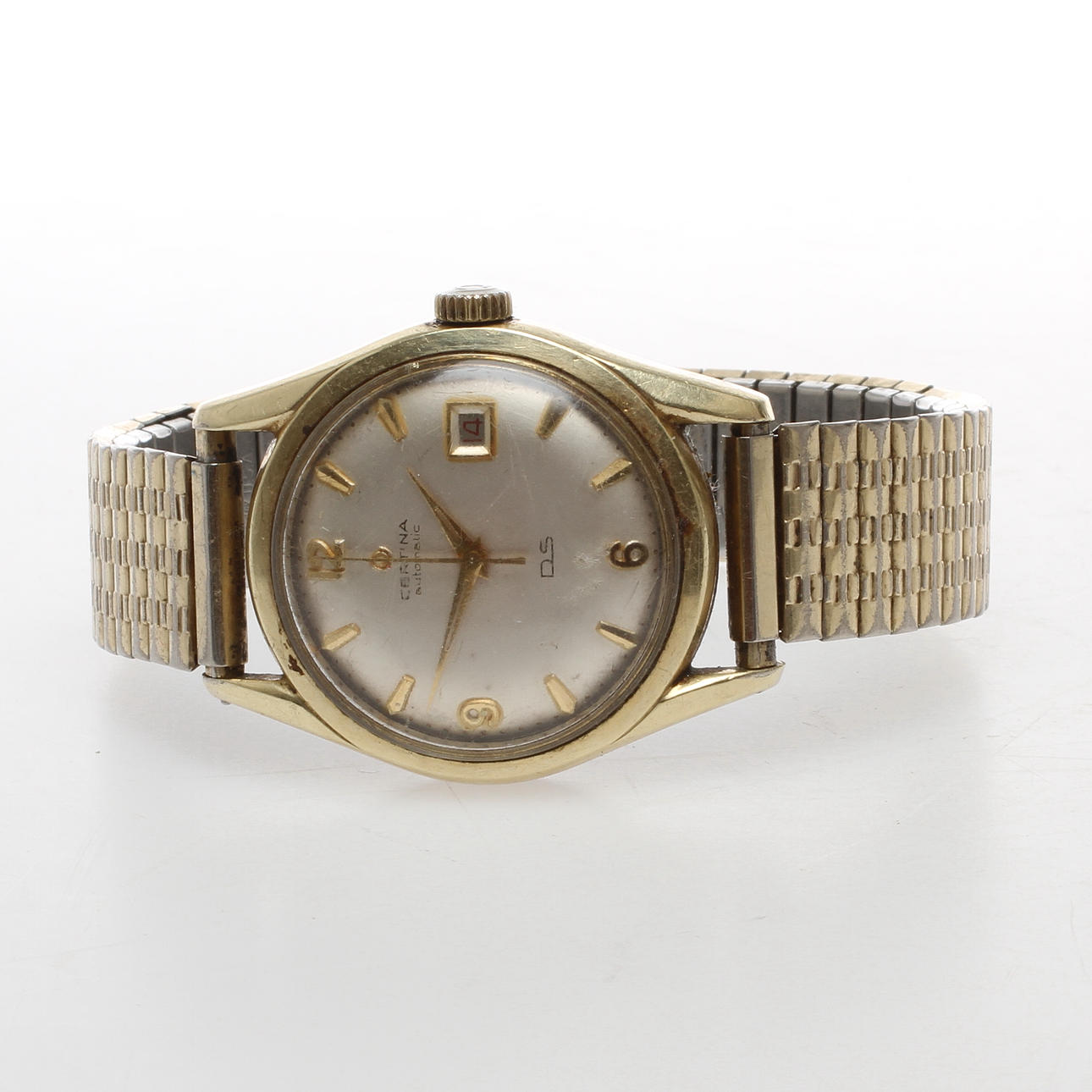 ARMBANDSUR, herr, Certina Automatic DS, cal. 25-451, boett guld på stål. 1960-tal.