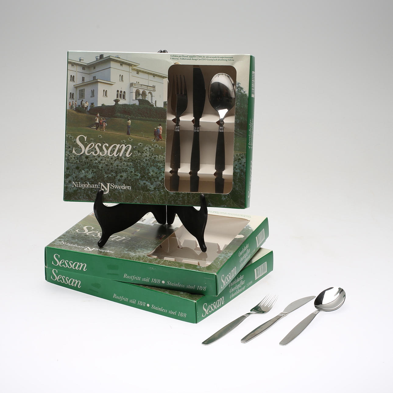 BESTICKSERVIS, 36 delar, rostfritt, "Sessan", Nilsjohan, 1900-talets andra hälft.