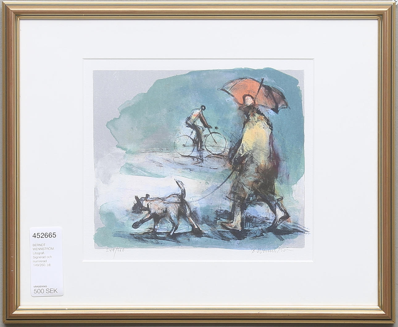 BERNDT WENNSTRÖM. Litografi. Signerad och numrerad 149/260.
