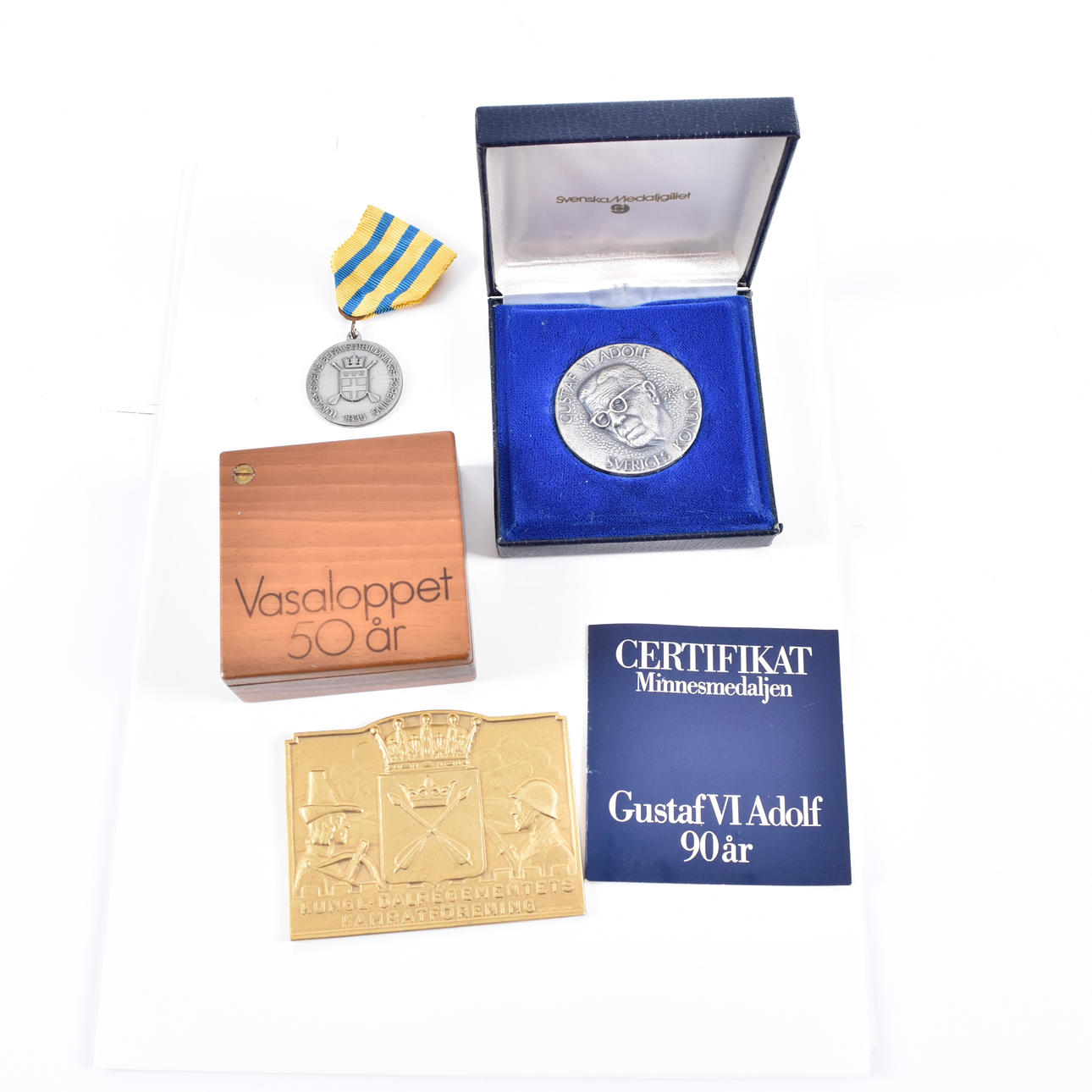 MEDALS, 4 pcs, partly gilt silver.