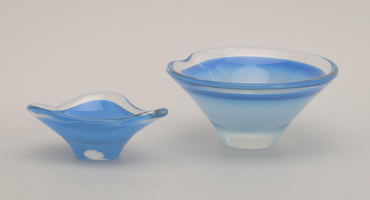 PAUL KEDELV. Skålar, 2 st, Rejmyre Harlequin-Serien.