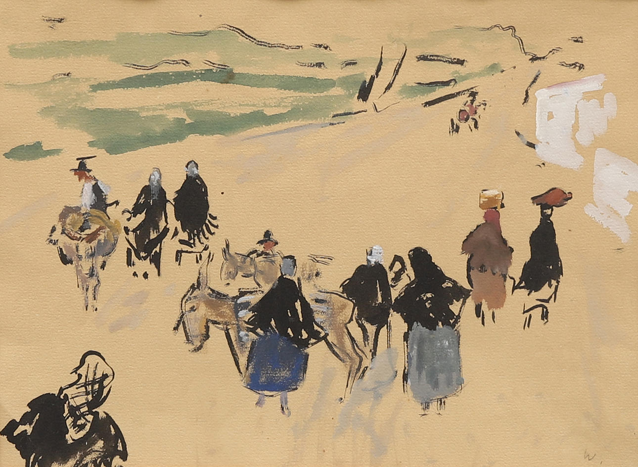 WILLIE WEBERG. Watercolor, signed W.