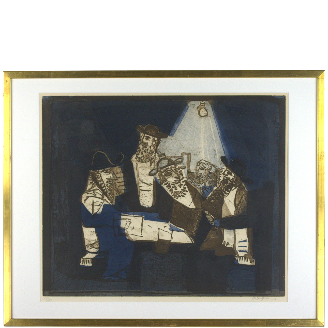 LENNART ROSENSOHN. Lithograph, 74/95, conversation, signed.