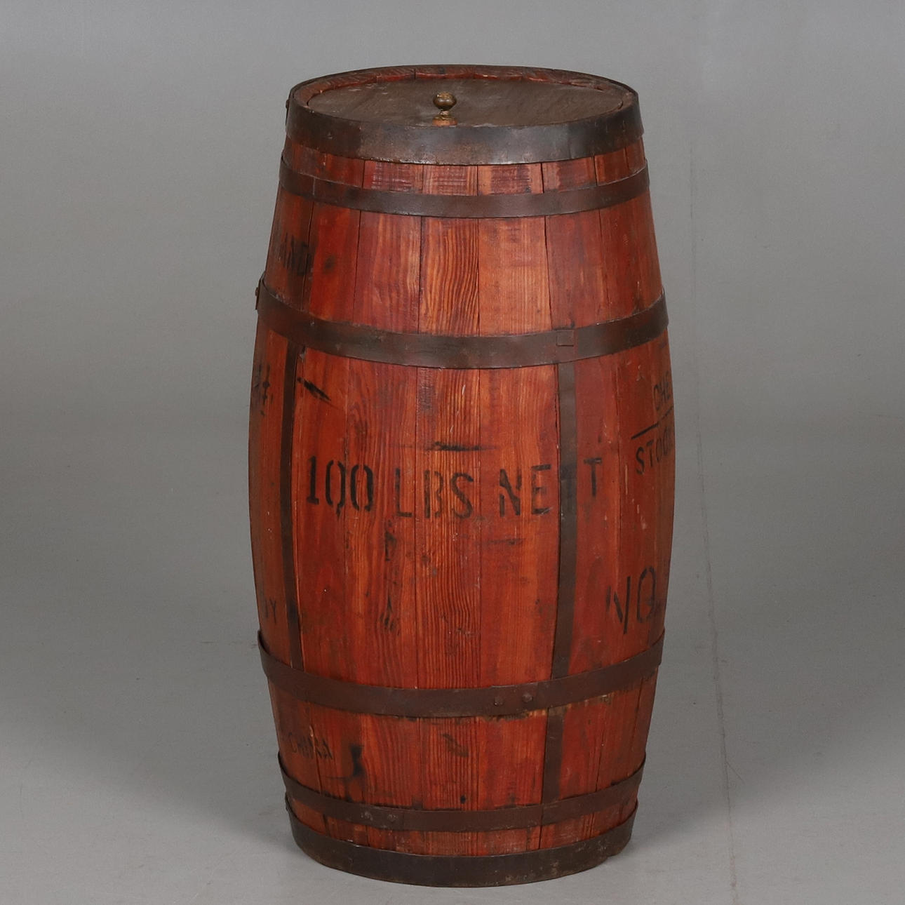 SOY BARREL, wood, 100 lbs, “Pearl River Bridge.