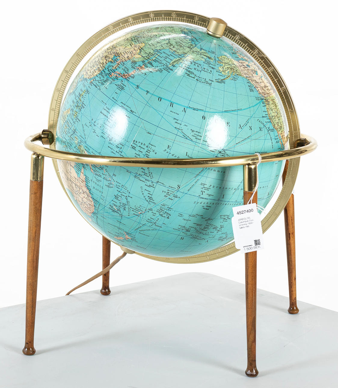 A globe, Columbus Duo, circa mid 20th century.