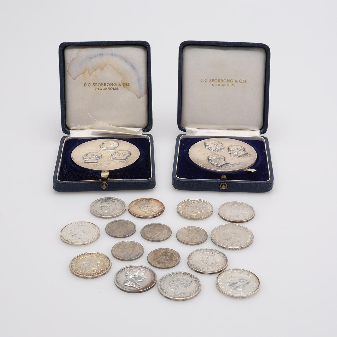 COIN, SILVER, SWEDEN, TOTAL WEIGHT APPROX. 438 GRAMS.