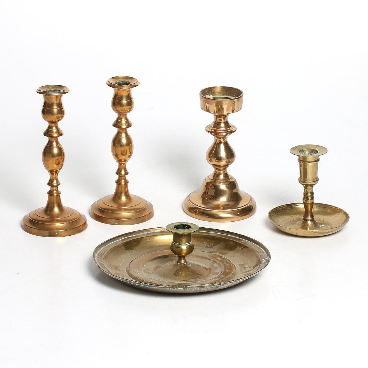 LJUSSTAKAR, 5 delar, bl.a Nils Petter Linderberg, Sundsvall. 1900-tal.