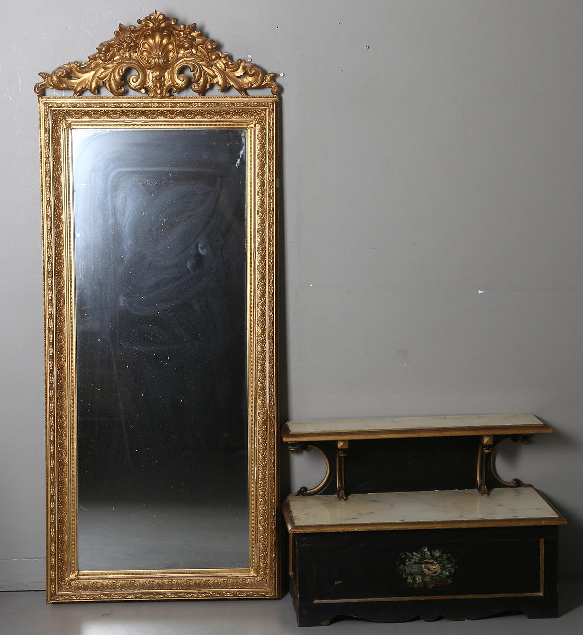 SPEGEL och TRYMÅ, nyrokoko, omkring 1900.