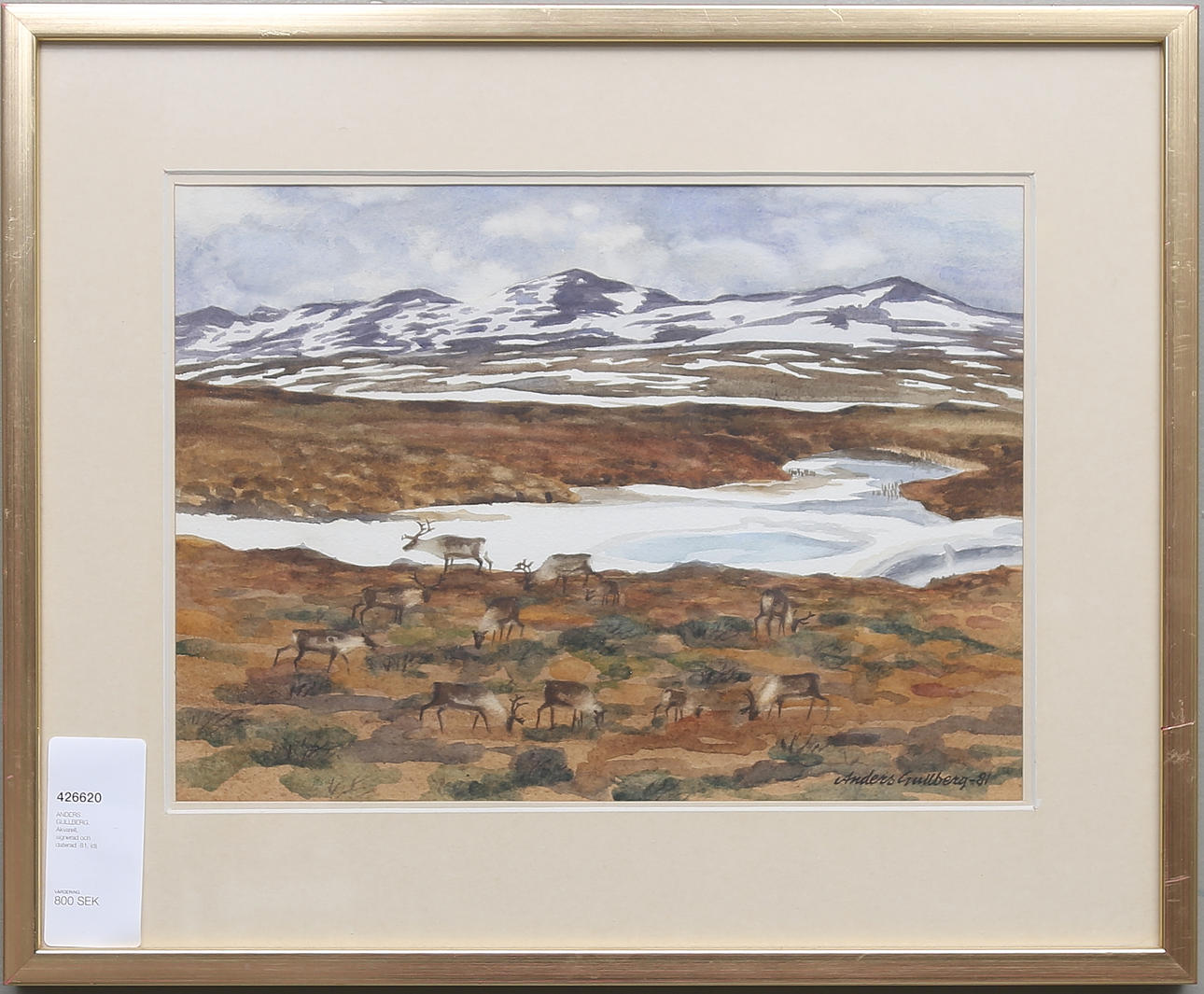 ANDERS GULLBERG. Akvarell, signerad och daterad -81.