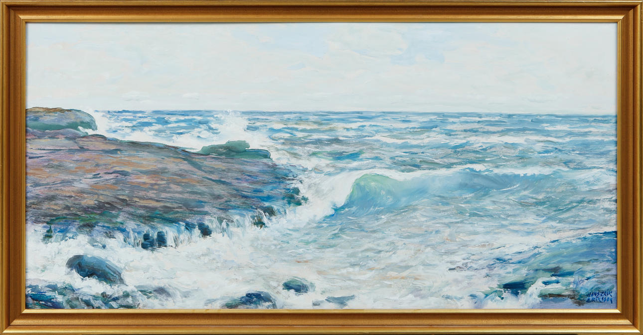 HANS-ERIK ERIKSSON. seascape, oil on panel, signed.