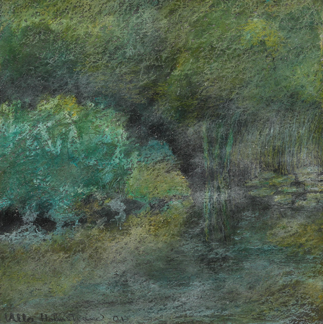 ULLA HOLMSTRAND, oil sketch on paper, signed, dated -01.