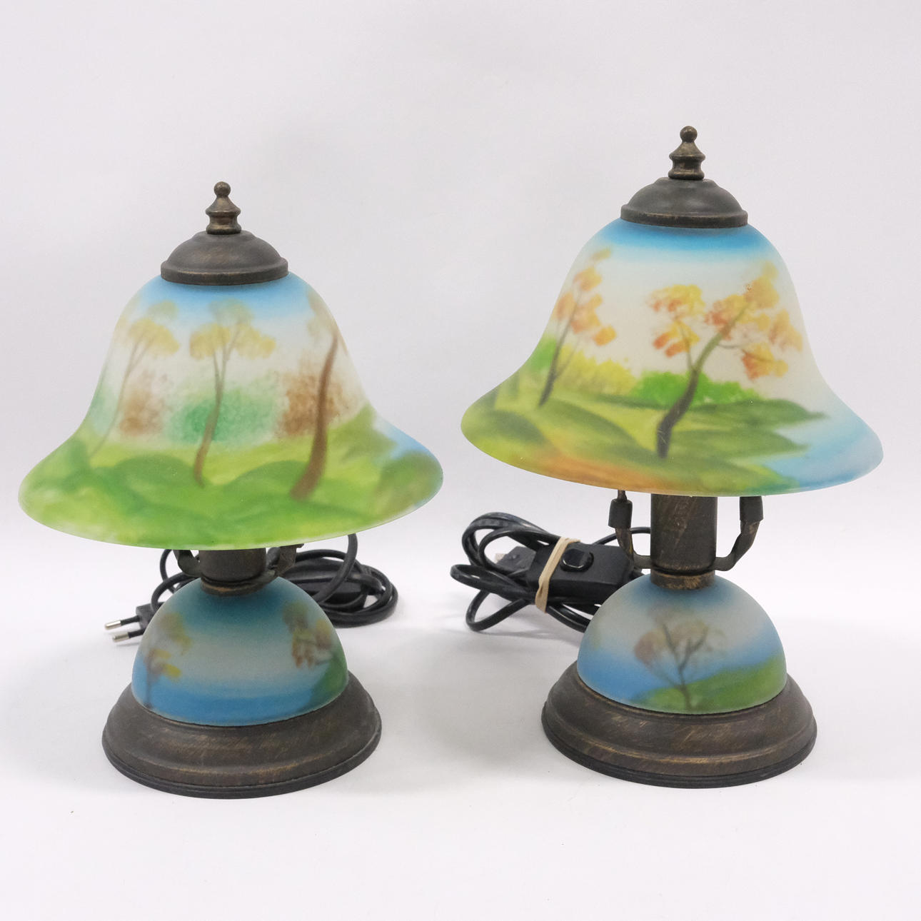 TABLE LAMPS, A PAIR, ART NOUVEAU.