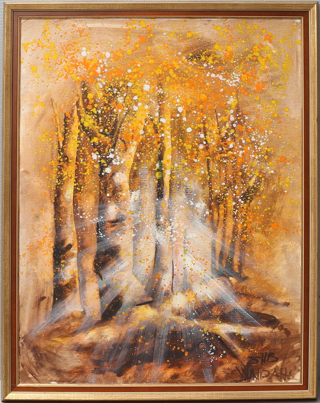 STEFAN WINDAHL. "Direkt motljus". Olja på duk, signerad.