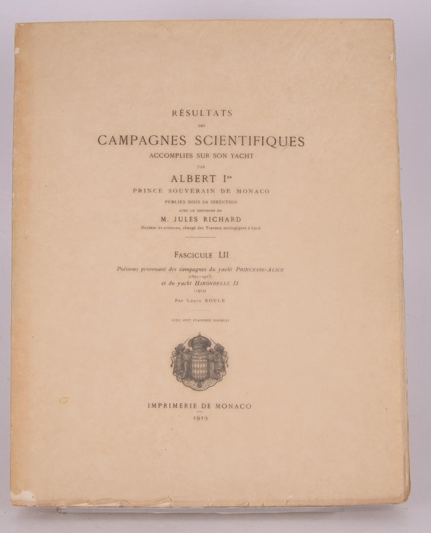 L ROULE. Poissons provenant des campagnes de yacht Princess-Alice et du yacht l'Hirondelle II..