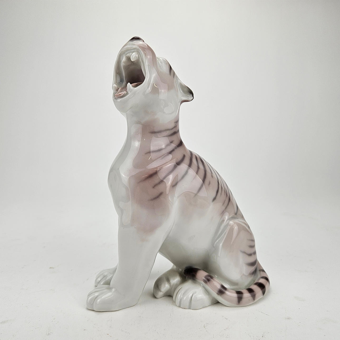 A porcelain figurine, tiger, Rörstrand.