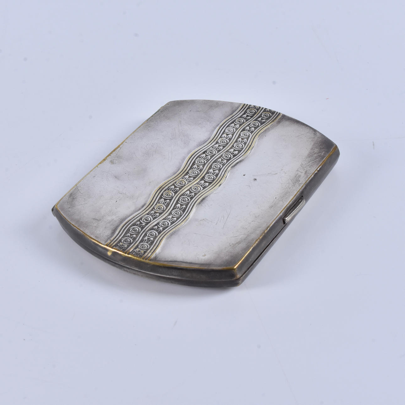 CIGARETTE CASE, nickel silver, WMF.