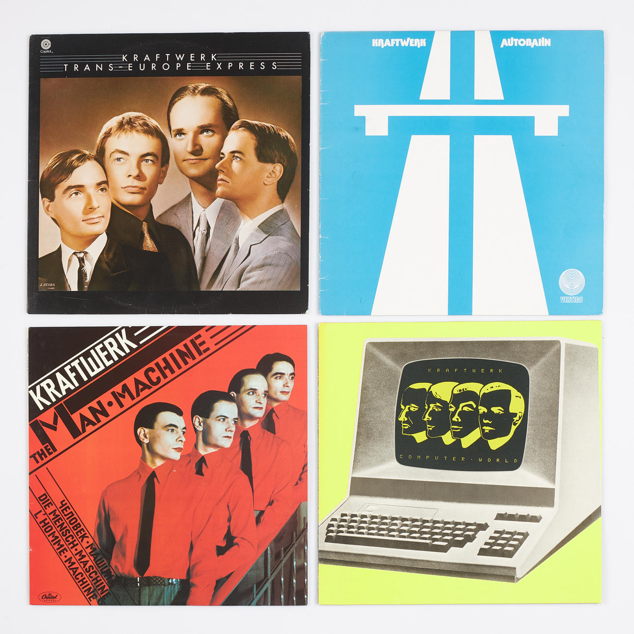 VINYL RECORDS, 4 pcs, Kraftwerk.