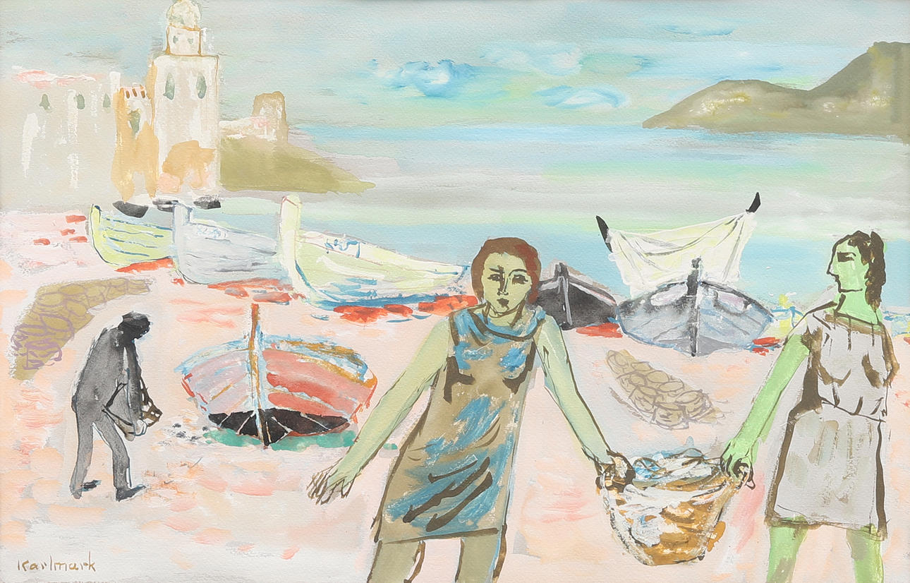 GERHARD KARLMARK. Gouache, signed.