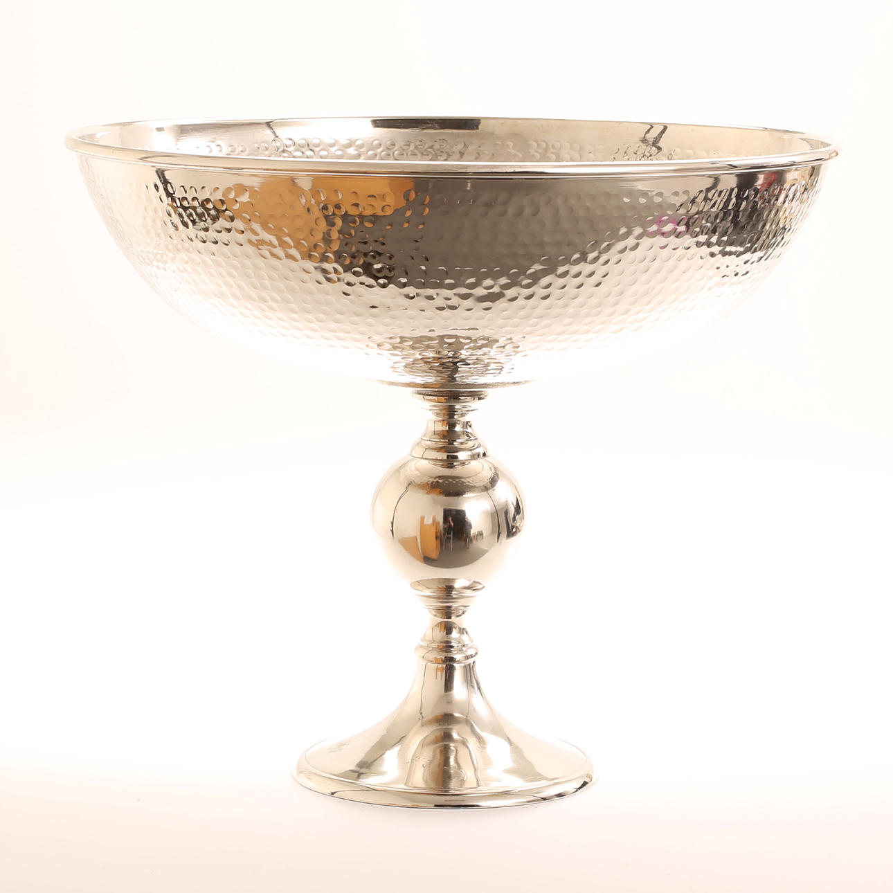 CHAMPAGNEKØLER/SKÅL TIL FODS, poleret aluminium, moderne.