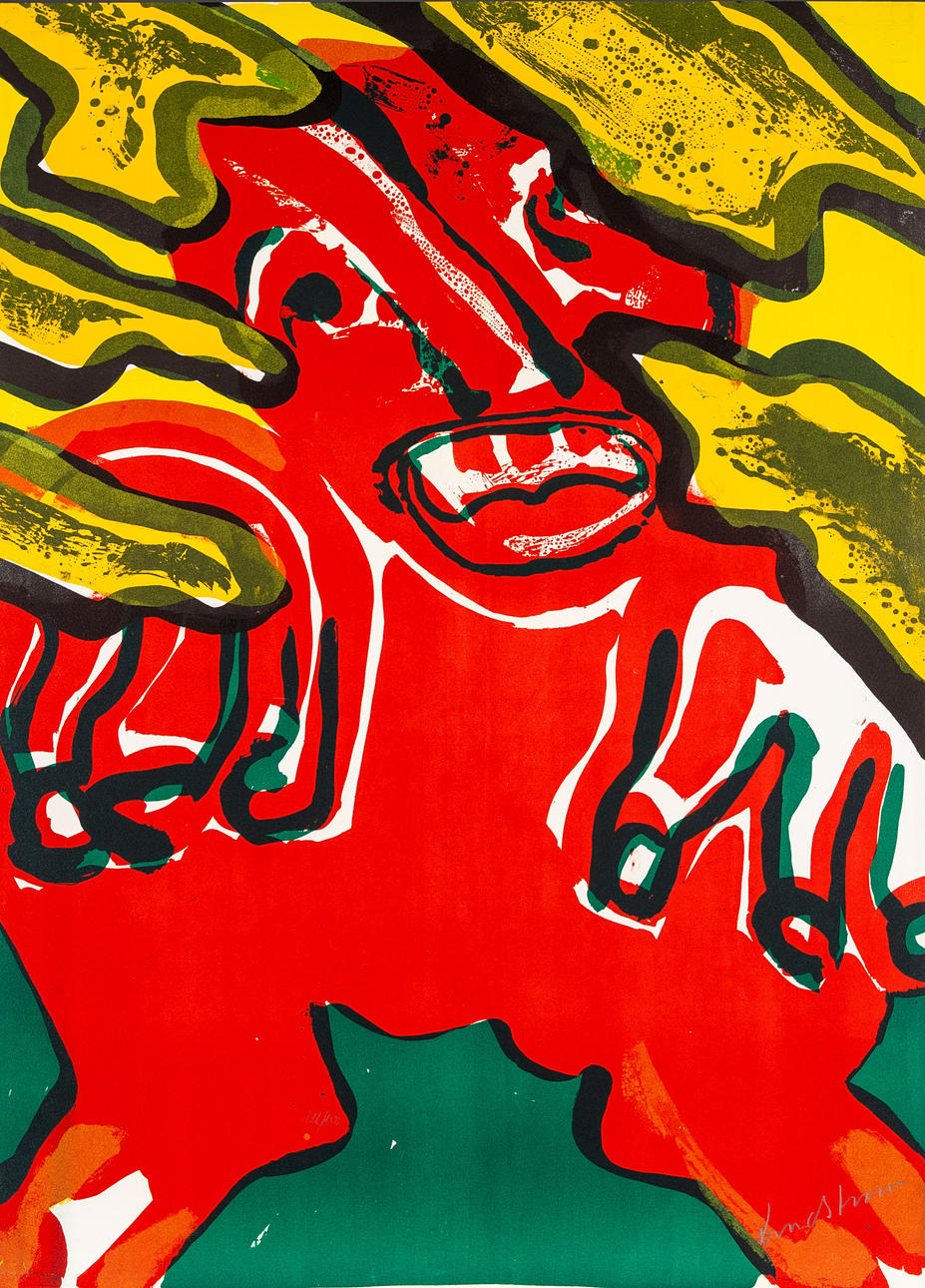 BENGT LINDSTRÖM. Lithograph in colours, Signed, 126/150, 1977.