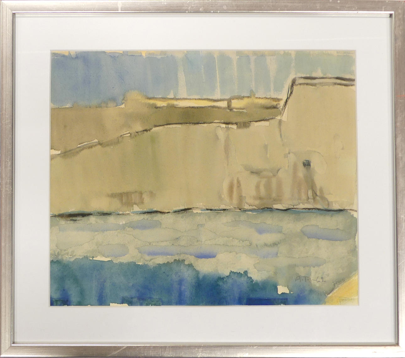 ANDERS THYBERG. watercolor, monogram signed -62.